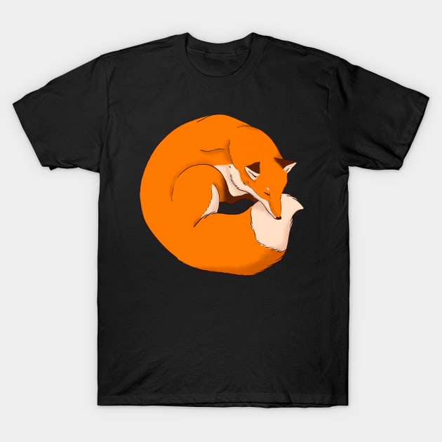 Fox Animal Dreaming T-Shirt by Trippycollage